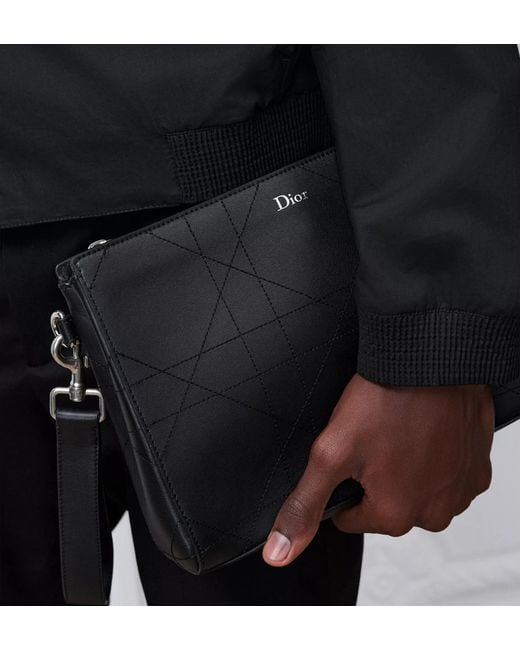 Dior Black A5 Triangle Pouch for men