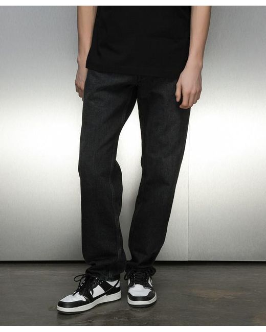 Off-White c/o Virgil Abloh Black Logo Patch Tapered Jeans for men
