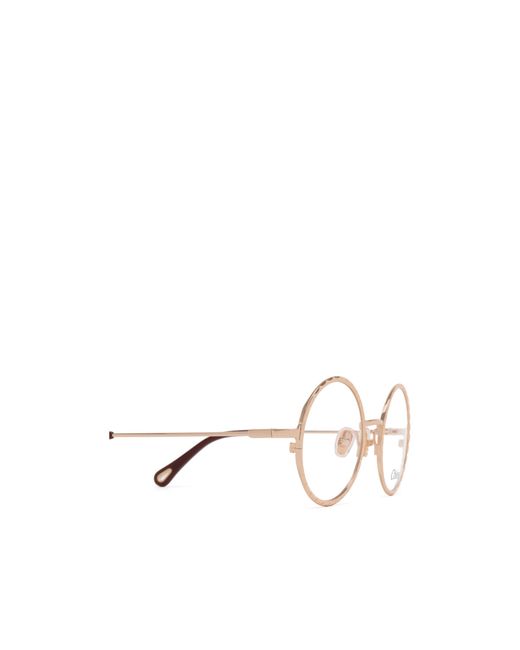 Chloé White Chloé Eyewear Round Frame Glasses