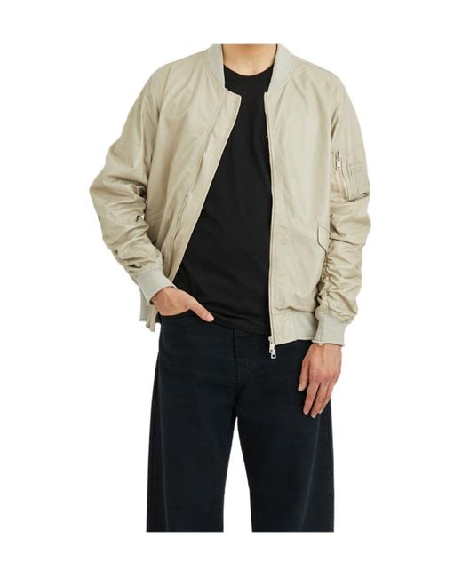 Giorgio Brato Blue Leather Bomber Jacket for men