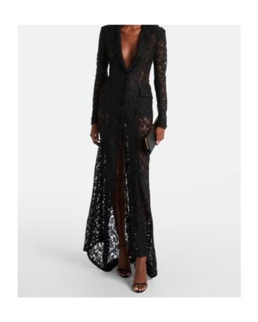 Blumarine Black Lace Maxi Dress