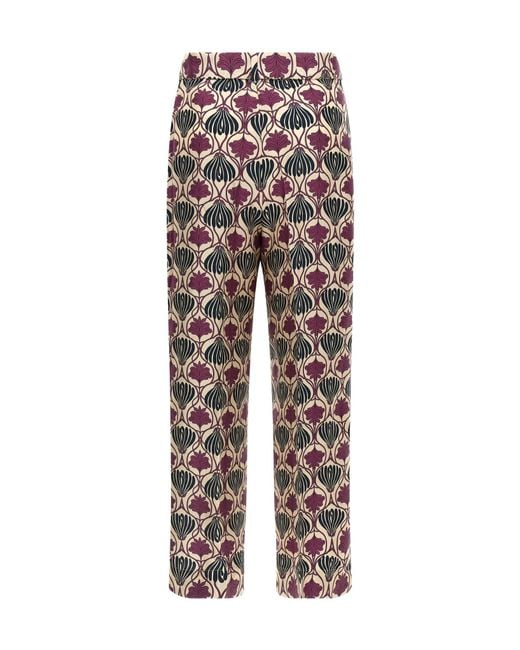 Max Mara Multicolor 'S Timec All-Over Printed Drawstring Pants