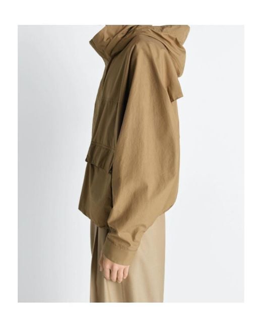 Lemaire Green Drawstring Hooded Rain Jacket for men