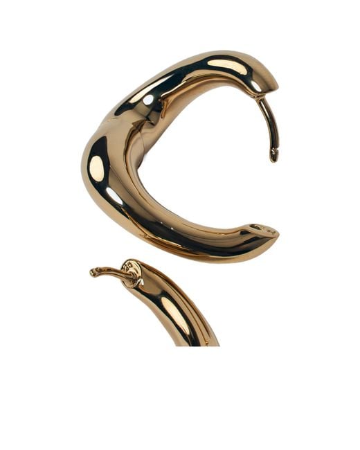 Tom Wood Metallic Twisted Loop Earrings for men