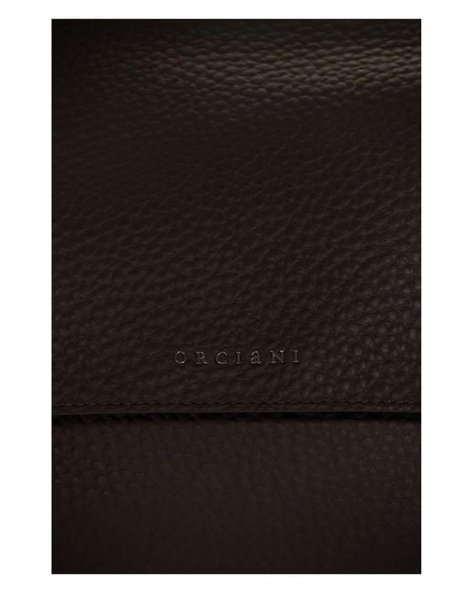 Orciani Black Sveva Soft Medium Shoulder Bag