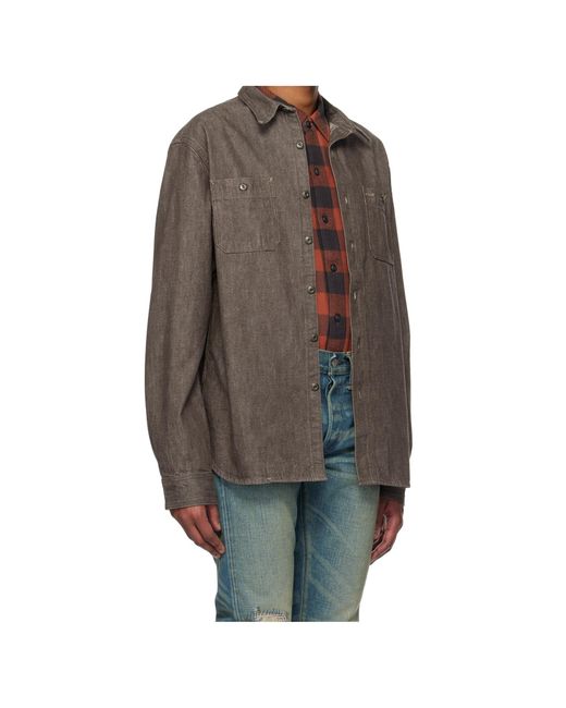 RRL Brown Cotton Shirt for men