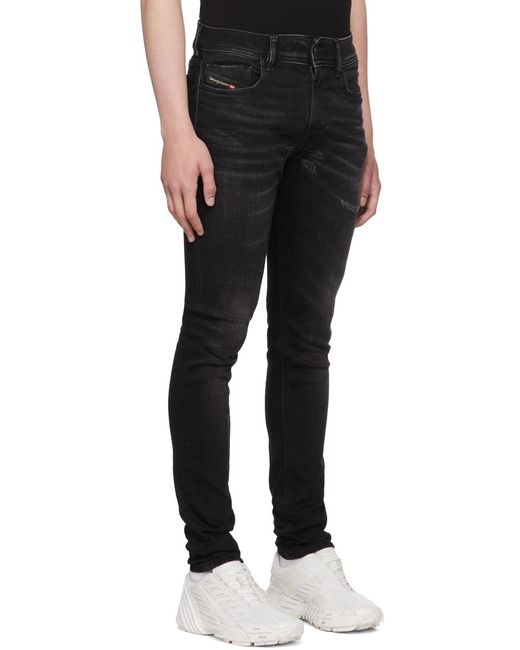 DIESEL Blue Faded Straight-Leg Jeans for men