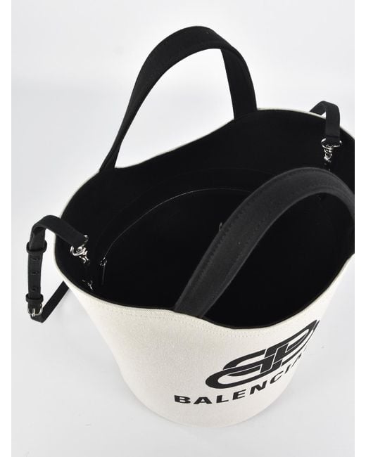 Balenciaga White Wave Printed Shoulder Bag