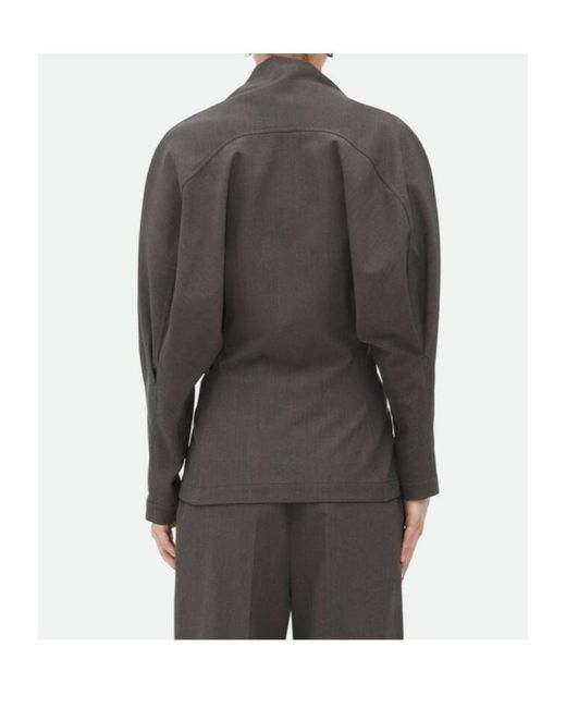 Bottega Veneta Gray Long Sleeved Regular Fit Top
