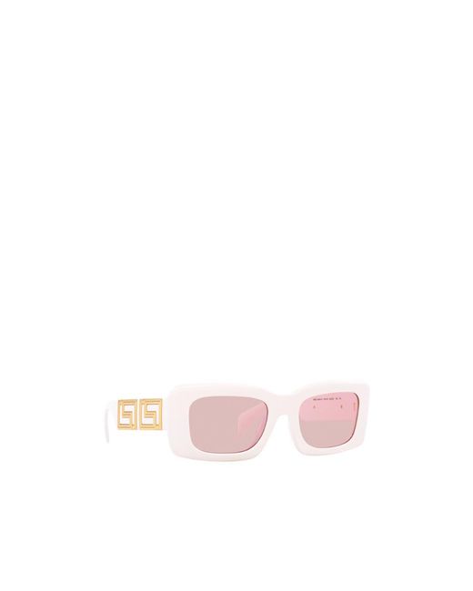 Versace Pink Eyewear Rectangular Frame Sunglasses
