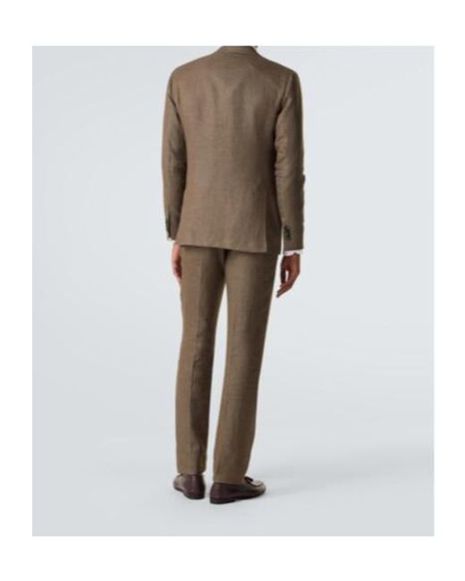 Kiton Brown Logo Suit Set for men