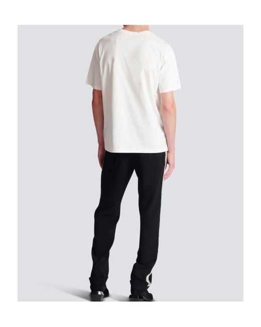 Balmain White Star T-Shirt for men