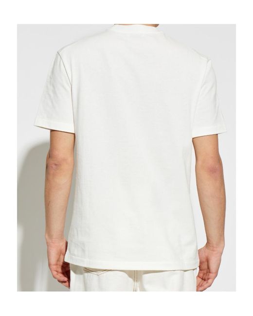 Jil Sander White Logo Tag Crewneck T-Shirt for men