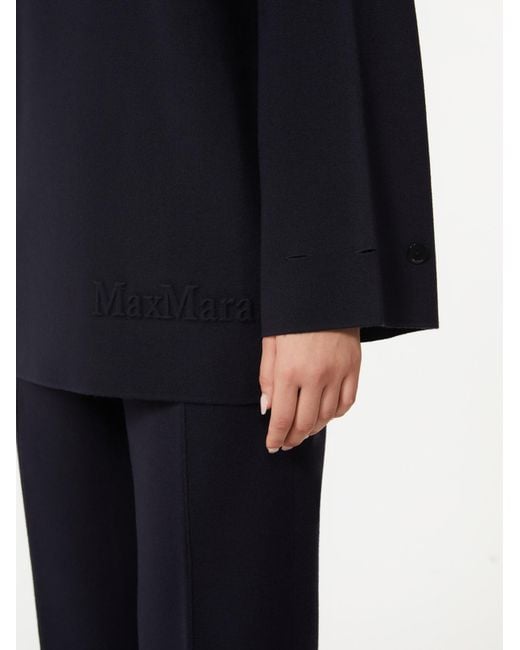 Max Mara Black Dumbo Logo Embossed Top