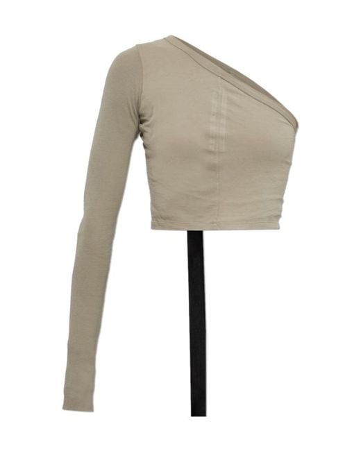 Rick Owens Natural One-Sleeve T-Shirt
