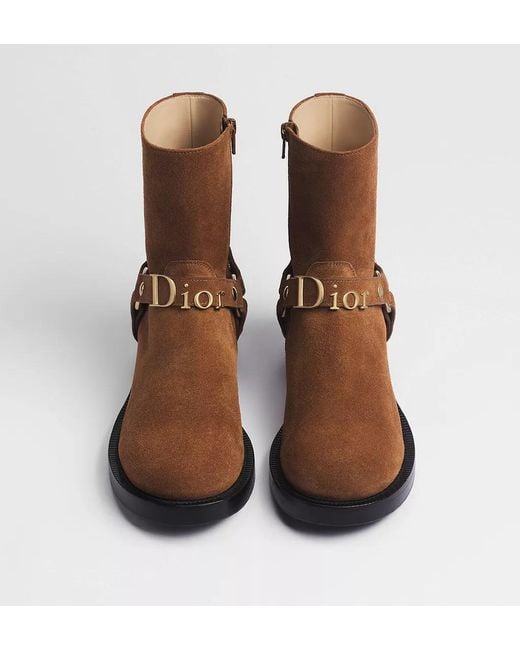 Dior Brown Bolt Ankle Boot