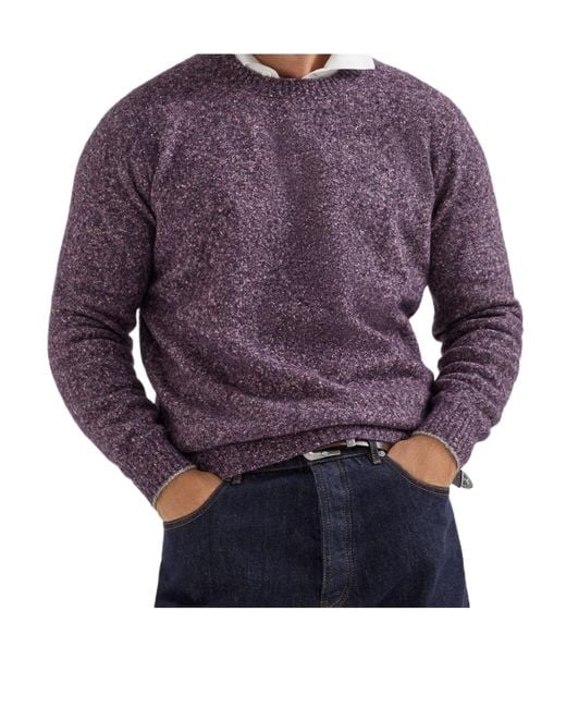 Brunello Cucinelli Purple Textured Jumper for men