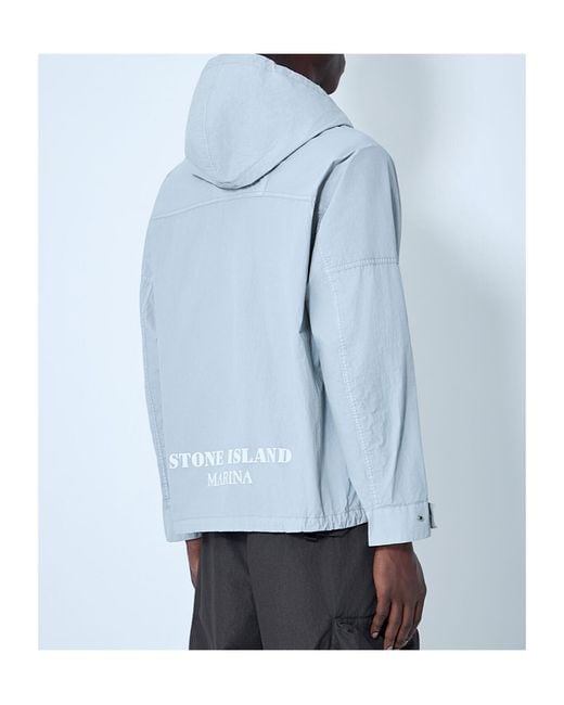 Stone Island Blue Marina Drawstring Jacket for men