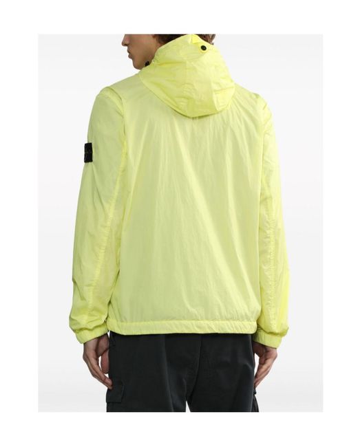 Stone Island Yellow Compass-Badge Shell Jacket for men