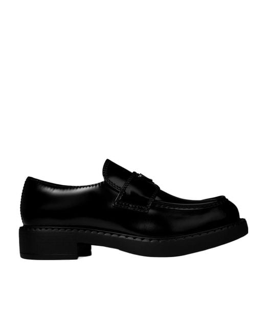 Prada Black Logo Loafers for men