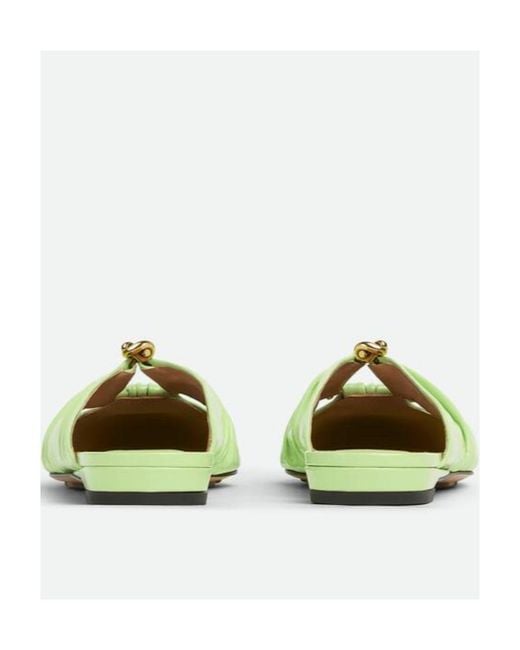 Bottega Veneta Green Flat-Soled Muller Shoes