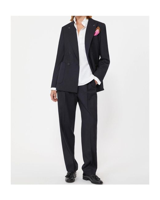 Max Mara Blue Long-Sleeved Suit Jacket