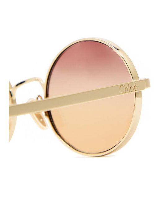 Chloé Pink Round-Frame Sunglasses