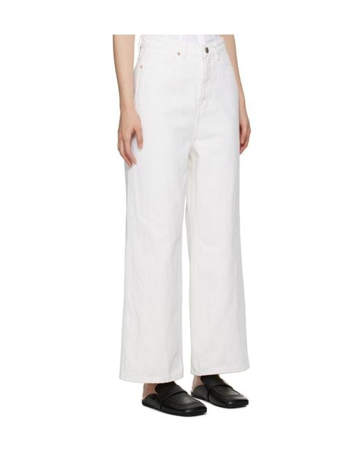 RECTO. White Wide-Leg Jeans