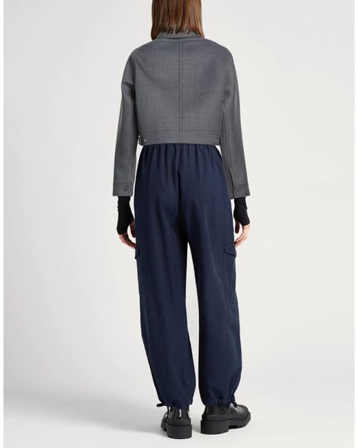 MAX&Co. Gray Simple Long-Sleeve Coat