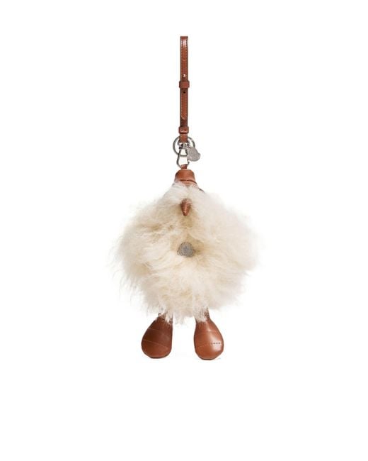 Moncler Natural Fluffy Duck Bag Charm
