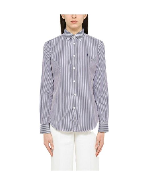 Polo Ralph Lauren Purple Slim Fit Striped Shirt