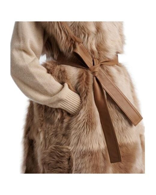 Yves Salomon Brown Reversible Shearling Coat