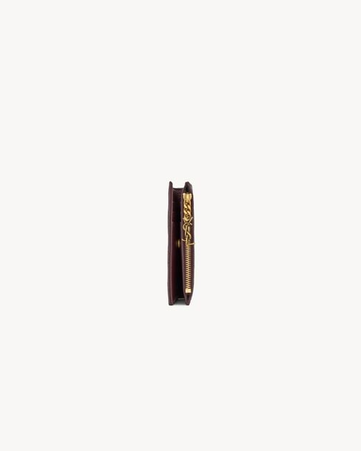 Saint Laurent Purple Cassandre Bijou Bi-Fold Wallet