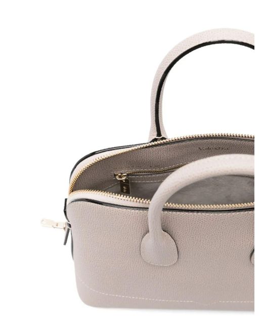 Valextra Natural Mylogo Leather Tote Bag