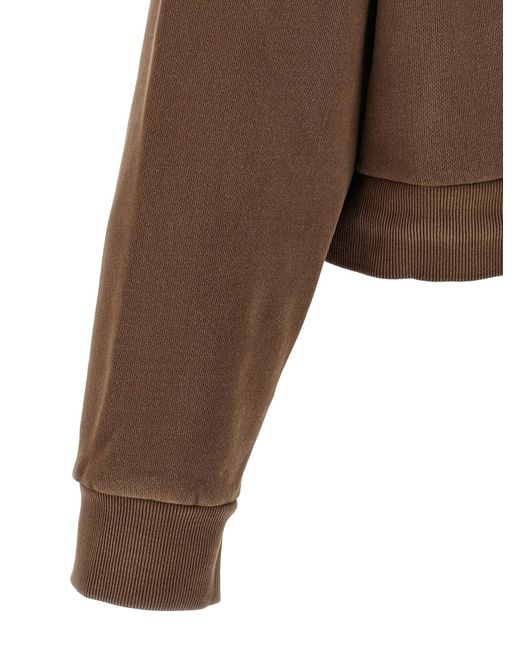 Entire studios Brown Cropped Hoodie for men