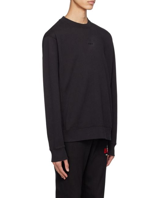 Boss Black Boss Logo Embroidered Crewneck Sweatshirt for men
