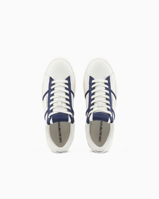 Emporio Armani Multicolor Logo Printed Low-Top Sneakers for men