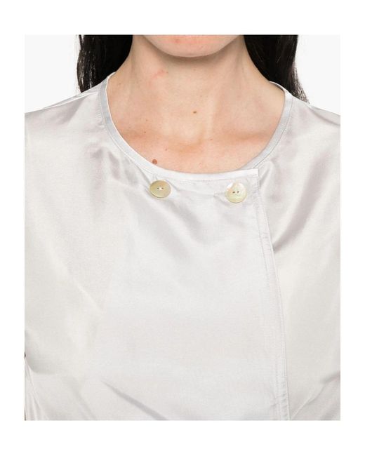 Forte_forte White Wrap Top