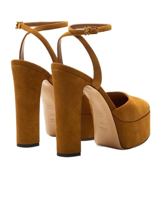 Casadei White Patty Platform Renna Sandal