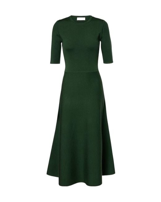 Gabriela Hearst Green Round Neck Dress