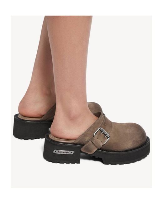 Balenciaga Brown Venom Worn-Out Effect Mules