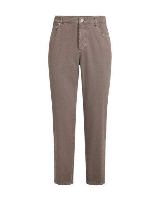 Brunello Cucinelli Gray Garment-Dyed Five-Pocket Trousers for men