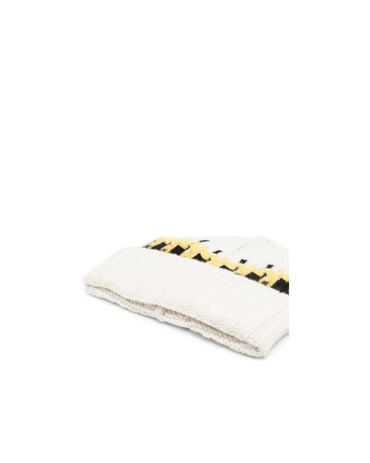Ermanno Scervino White Rib Knitted Hat