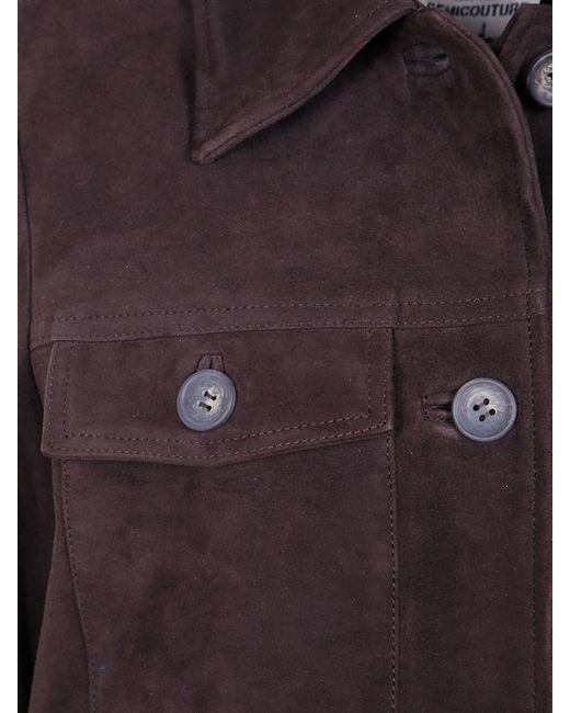 Semicouture Purple Semi Couture Penny Buttoned Utility Jacket
