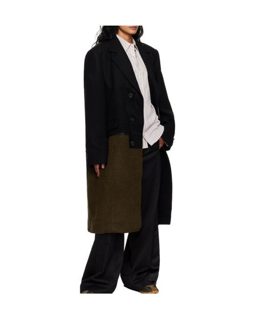 ANDERSSON BELL Black Patchwork Coat
