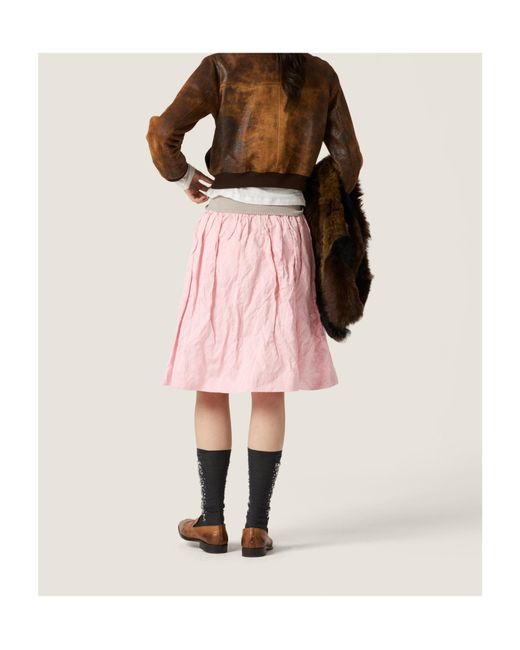 Miu Miu Brown Waxed Suede Leather Jacket