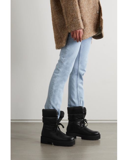 Stuart Weitzman Black Round Toe Boots