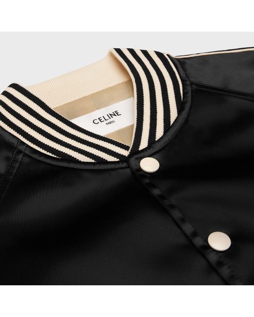 Céline Black Embroidered Teddy Jacket for men