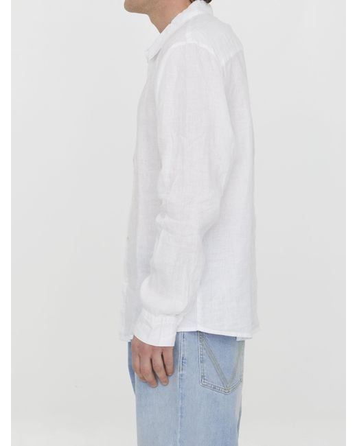James Perse White Classic Long Sleeved Shirt for men