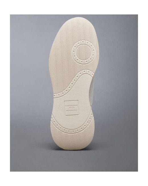 Thom Browne White Sprinter Panelled Sneakers for men
